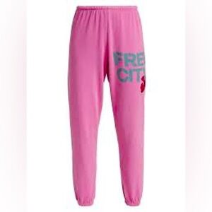 Pink free city sweatpants size small